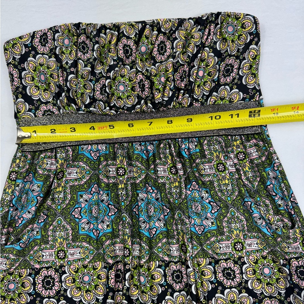 Authentic Y2K Baby Phat Bubble Hem Tube Dress McBling Paisley‎ Floral Mini Small - Picture 10 of 13